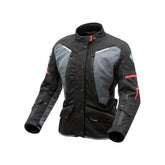 Giacca HIMALAYA HYDROSCUD® LADY, una giacca moto invernale nera-grigia. Design a 3 strati, impermeabile e traspirante. Di T.UR.